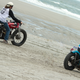 Vicki Scheller and Rick Petko lined up on the Wildwood beach for the beginning of the bracket racing.